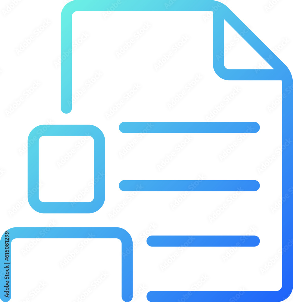 Poster employee information pixel perfect gradient linear vector icon. personal profile. worker data safety