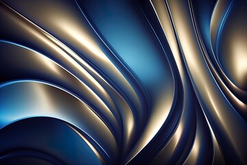 An abstract blue background adorned with subtly gleaming lines, generated by AI