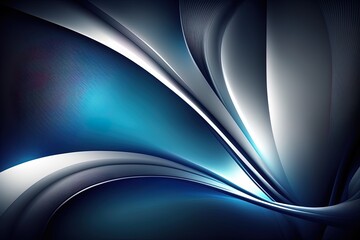 Obraz premium An abstract blue background adorned with subtly gleaming lines, generated by AI