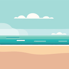 Fototapeta na wymiar A nice simple vector illustration of a beach
