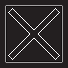 Checkmark icon silhouette x