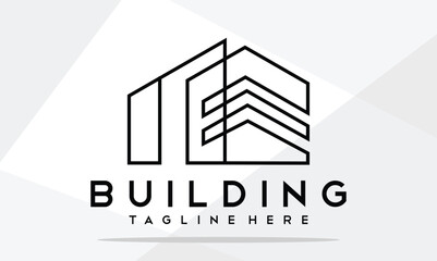 simple building logo vector design template