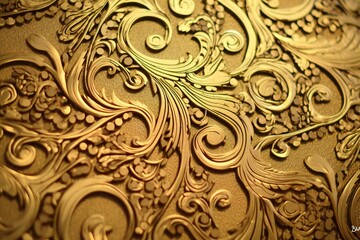 Sharp gold filigree ornate texture Generative AI