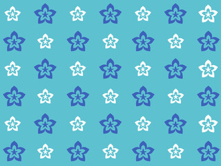 seamless pattern with blue flowers vector for card decoration fabric