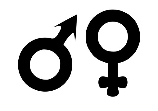 Symbol männlich weiblich modern Vektor