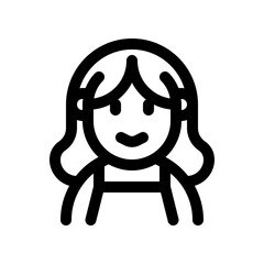 Editable woman wearing blouse avatar vector icon. User, profile, identity, persona. Part of a big icon set family. Perfect for web and app interfaces, presentations, infographics, etc