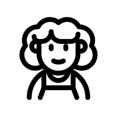 Editable middle aged woman avatar vector icon. User, profile, identity, persona. Part of a big icon set family. Perfect for web and app interfaces, presentations, infographics, etc