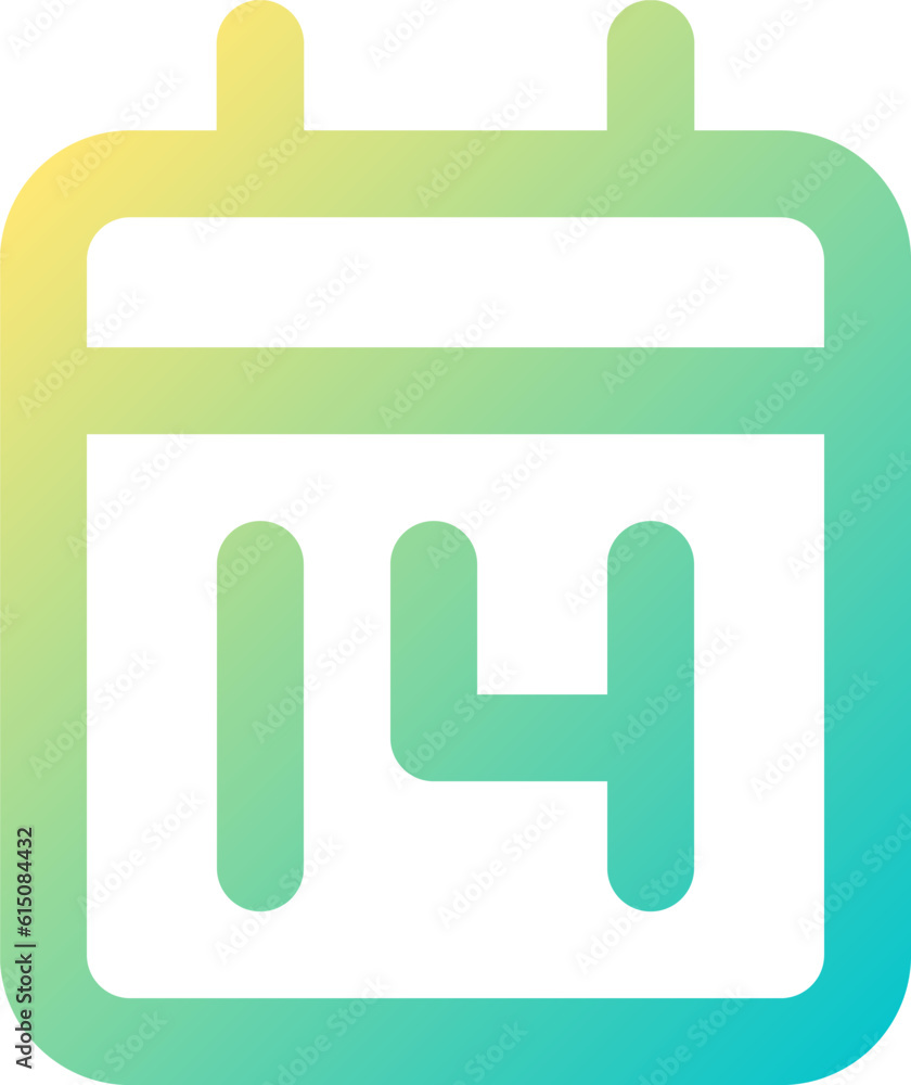 Poster calendar application pixel perfect gradient linear ui icon. save date. schedule organization. line c