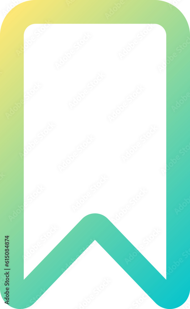 Poster bookmark pixel perfect gradient linear ui icon. chosen content tag. webpage element. e book. line co