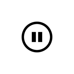 Media player icon, button multimedia interface, video, audio, play, pause, record, simple vector perfect illustration