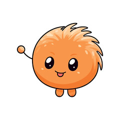 Obraz premium Underwater Delight: 2D Illustration Featuring a Sweet and Cute Prawn