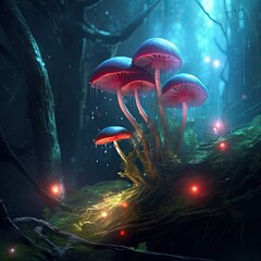 Enchanted Glow - Mushroom Cave Vines
