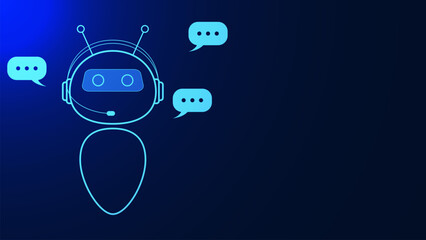 Chatbot chat with Artificial Intelligence AI. Virtual assistant for user asking and answer received service.