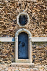 schneeberg, deutschland - turmzugang der st.-wolfgangs-kirche