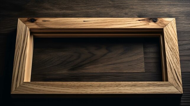 wooden photo frame HD 8K wallpaper Stock Photographic Image