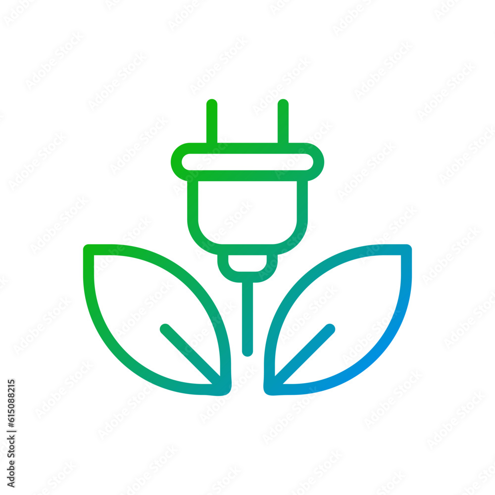 Poster clean energy pixel perfect gradient linear vector icon. sustainable electricity generation. alternat