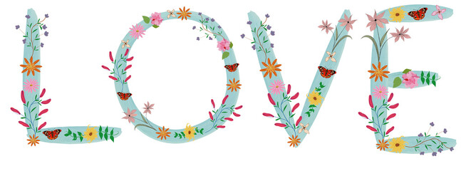 Flower font design