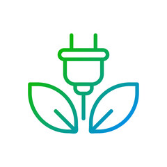 Clean energy pixel perfect gradient linear vector icon. Sustainable electricity generation. Alternative sources. Thin line color symbol. Modern style pictogram. Vector isolated outline drawing