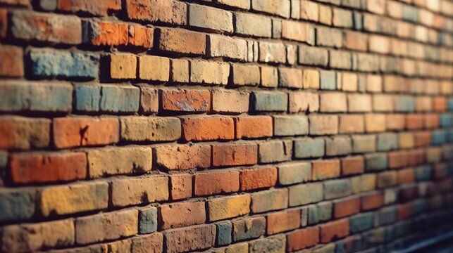 brick wall background HD 8K wallpaper Stock Photographic Image