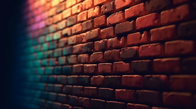 brick wall background HD 8K wallpaper Stock Photographic Image