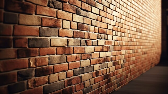 brick wall background HD 8K wallpaper Stock Photographic Image