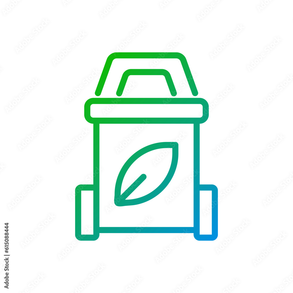 Poster garbage sorting pixel perfect gradient linear vector icon. waste materials recycling. eco friendly t