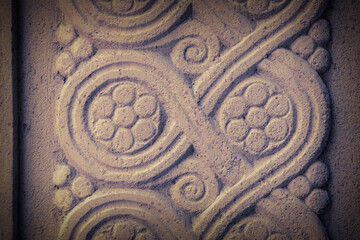 Floral ornament on secession building in Budapest,Hungary.