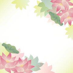 蓮の花のイラスト背景