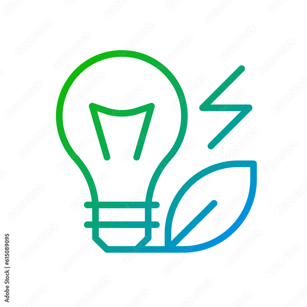 Poster renewable electric power source pixel perfect gradient linear vector icon. environment protection. c