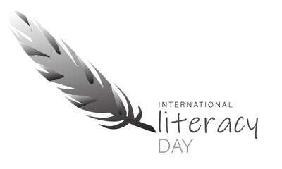 international literacy day. background, banner, card, poster, template. Vector illustration.
