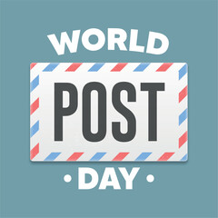 World post day banner. Vector illustration