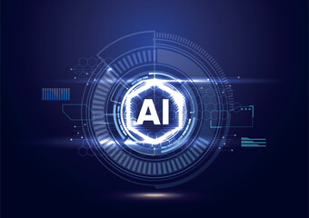 AI futuristic digital background. Chat gpt concept