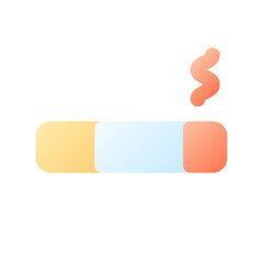 Smoking lounge pixel perfect flat gradient color ui icon. Rule for guests that smoke. Hotel service. Simple filled pictogram. GUI, UX design for mobile application. Vector isolated RGB illustration