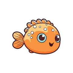 Pufferfish Parade: Cute Pufferfish Brought to Life in a Vibrant 2D Illustration
