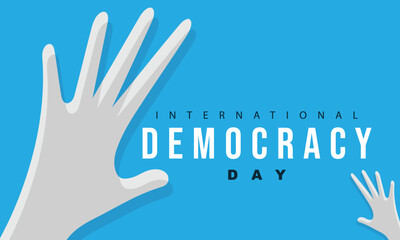 international democracy day. background, banner, card, poster, template. Vector illustration.