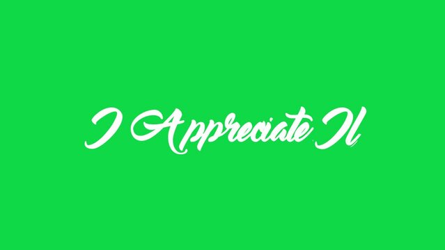 Animated Thank You with White Lettering On Green Screen Background. Suitable for Celebrations, Wishes, Events, Messages, holidays, and festivals.