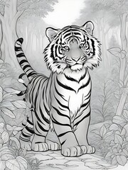 tiger on a white background