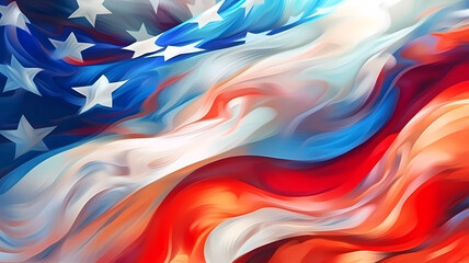 Abstract USA Flag Colors Background
