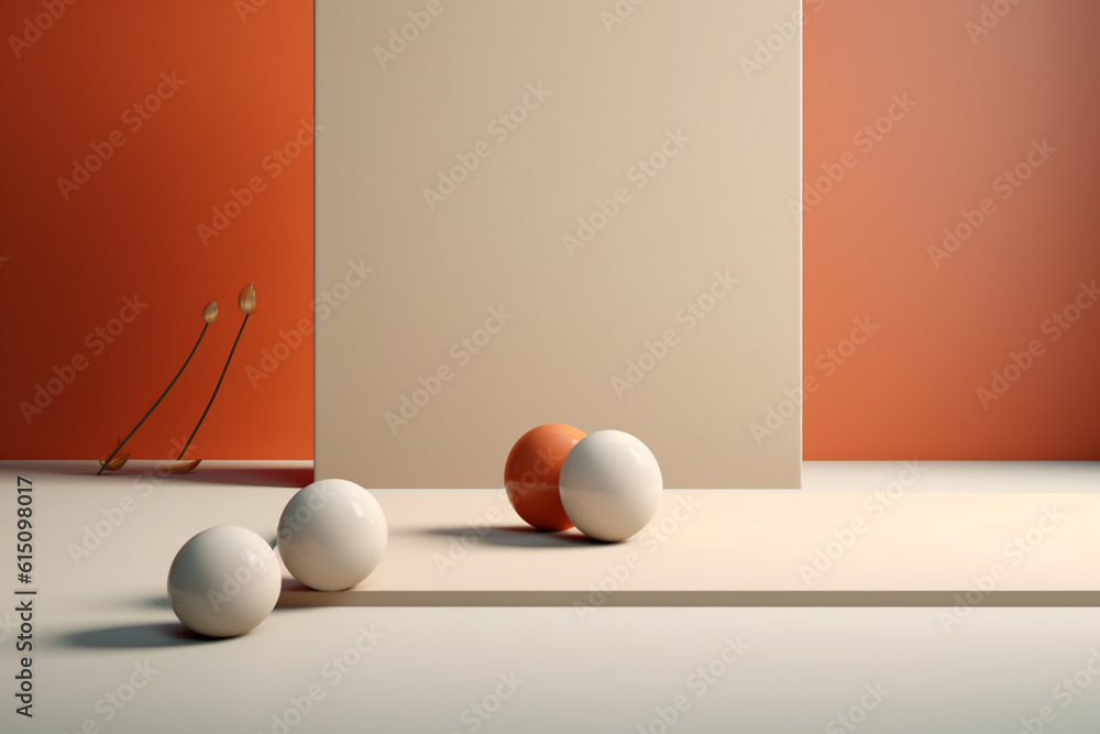 Aufkleber   A minimalist composition characterized by clean lines, simplicity, and a limited color palette, creating a sense of harmony and tranquility. Generative AI technology.