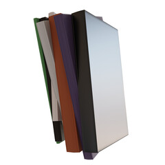 A Stack Of Books. Realistic 3D Render. Book Day. Cut Out.