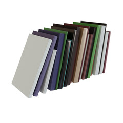 A Stack Of Books. Realistic 3D Render. Book Day. Cut Out.