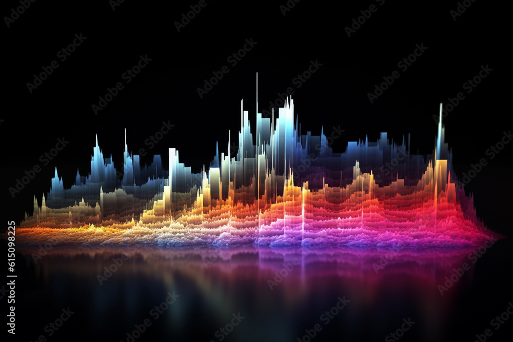 Aufkleber An image of a soundwave expanding and reverberating, signifying the spread and impact of sound energy.  Generative AI technology.