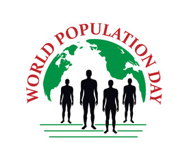 Fototapeta premium World population day banner illustration 