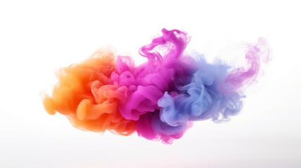 Fototapeta premium Colorfull smoke bombs. Isolated background.
