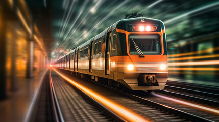 Fototapeta premium train in motion