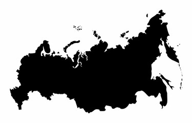 Russia map silhouette