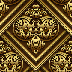 Vector abstract decorative ethnic ornamental seamless pattern
