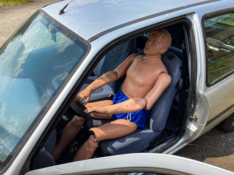 Crash Test Dummy nach dem Einsatz