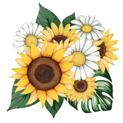 Sunflower watercolor