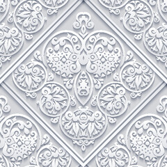 Vector abstract decorative ethnic ornamental seamless pattern